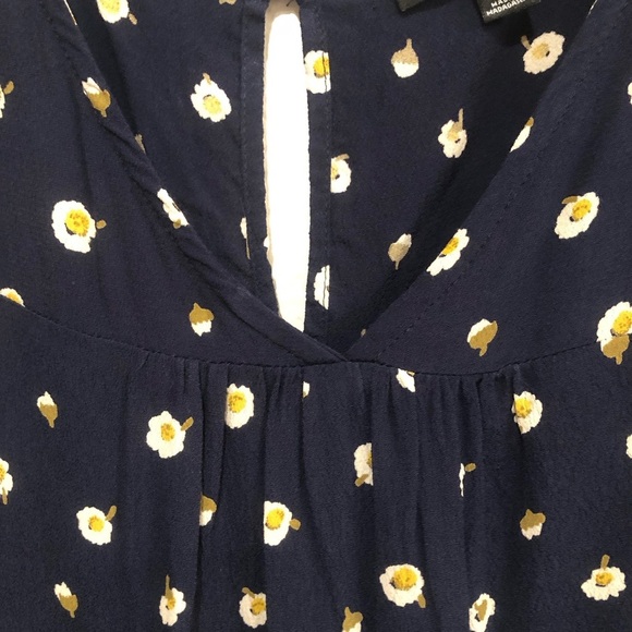 Madewell Women's Navy Blue Floral Top - Picture 4 of 6